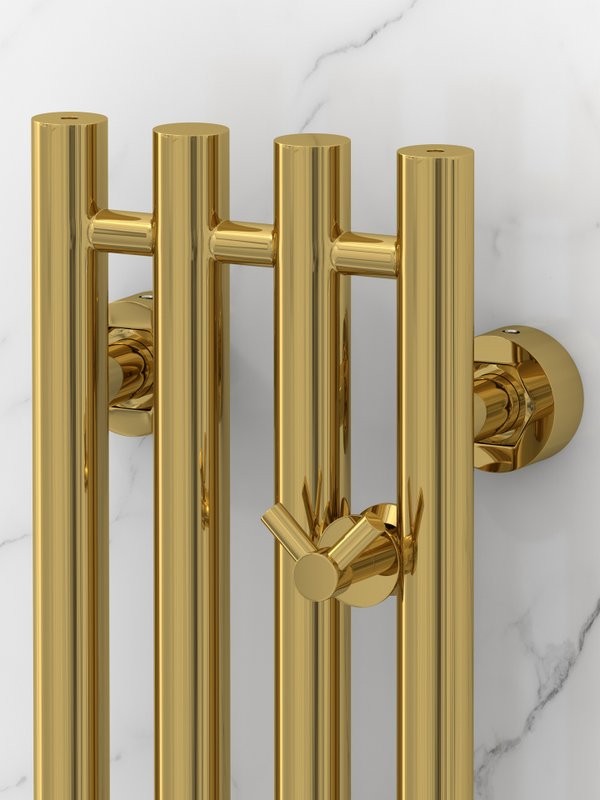 Полотенцесушитель водяной Сунержа Кантата Pro 03-0446-1515 150x20 см, глянцевое золото, I-образный