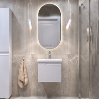 Тумба с раковиной Vigo Neo 50 подвесная, 1 ящик, матовая белая