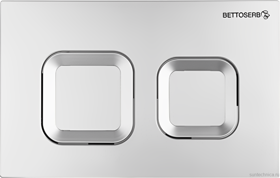 Кнопка смыва для унитаза BETTOSERB Smart 40006472 пластик, цвет матовый хром