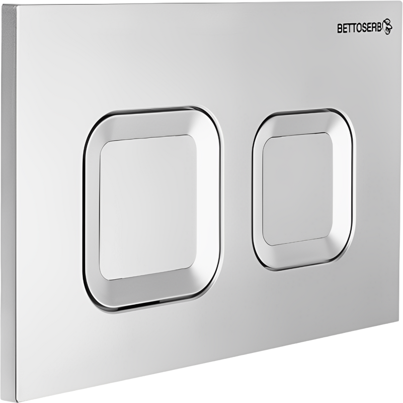 Кнопка смыва для унитаза BETTOSERB Smart 40006472 пластик, цвет матовый хром