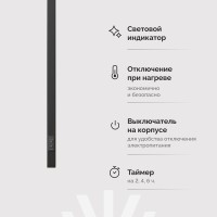 Полотенцесушитель электрический EWRIKA Пенелопа P1 160, черный