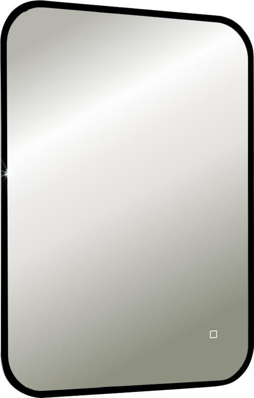 Зеркало Art&Max Siena S 55х80 черное, с LED-подсветкой, 6000К