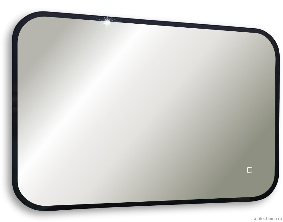 Зеркало Art&Max Siena S 55х80 черное, с LED-подсветкой, 6000К