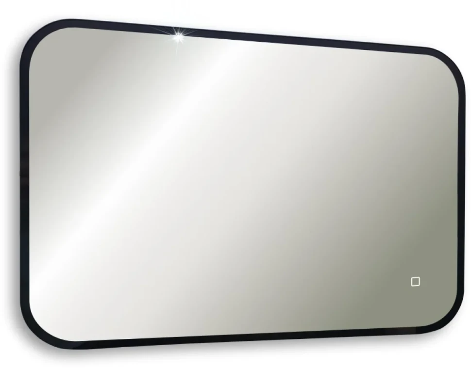 Зеркало Art&Max Siena S 55х80 черное, с LED-подсветкой, 6000К