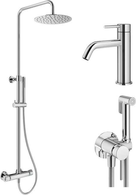 Комплект для ванной Plumberia Selection Ixo KITZXO6302CR53 хром