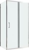 Душевой уголок Abber Schwarzer Diamant AG301505-S805 150x80, профиль хром, стекло прозрачное