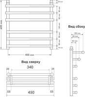 Полотенцесушитель водяной Indigo Just Shelf LJSHW60-40 серебристый