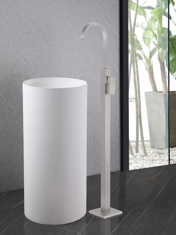 Напольный смеситель для раковины Abber Wasserfall AF8640SP С ВНУТРЕННЕЙ ЧАСТЬЮ, сатин