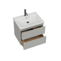 Тумба с раковиной SanStar Riana 60 подвесная, grey, раковина Moduo 60