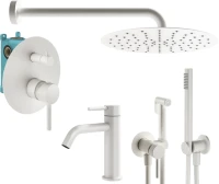 Комплект для ванной Plumberia Selection Ixo KITZXO18BO53 С ВНУТРЕННЕЙ ЧАСТЬЮ, белый матовый