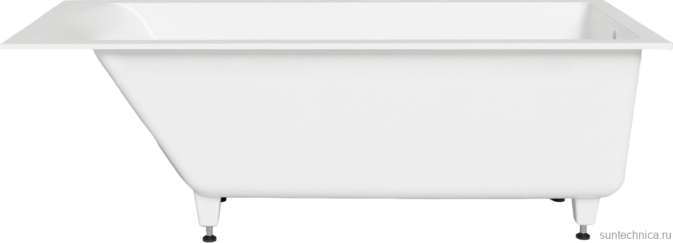 Ванна из искусственного камня Salini Cascata S-Sense 170x70 см, встраиваемая, белая, на ножках