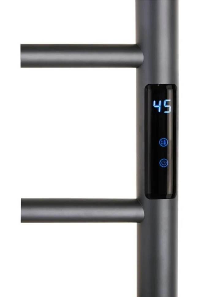 Полотенцесушитель электрический Bemeta 704155085 35x55 см, подключение справа, графит, лесенка