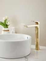 Смеситель для раковины Haiba HB11726-5 золото Смеситель для раковины Haiba HB11726-5 золото