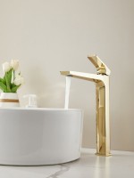 Смеситель для раковины Haiba HB11726-5 золото Смеситель для раковины Haiba HB11726-5 золото