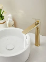 Смеситель для раковины Haiba HB11726-5 золото Смеситель для раковины Haiba HB11726-5 золото
