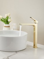 Смеситель для раковины Haiba HB11726-5 золото Смеситель для раковины Haiba HB11726-5 золото