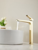 Смеситель для раковины Haiba HB11726-5 золото Смеситель для раковины Haiba HB11726-5 золото