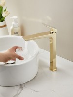 Смеситель для раковины Haiba HB11726-5 золото Смеситель для раковины Haiba HB11726-5 золото