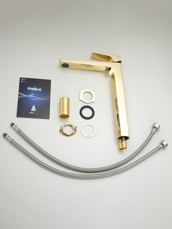 Смеситель для раковины Haiba HB11726-5 золото