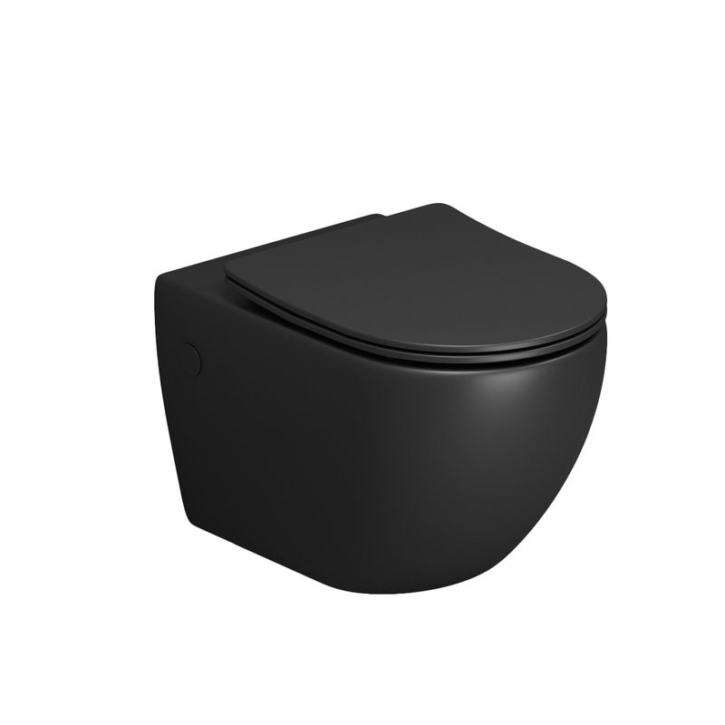 Унитаз подвесной Grossman GR-4411BMSQ с микролифтом, черный матовый