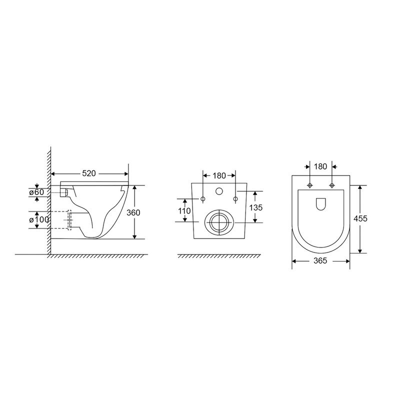 Унитаз подвесной Grossman GR-4411BMSQ с микролифтом, черный матовый