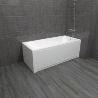 Акриловая ванна Triton Ника 180x80 см, пристенная, белая, с каркасом