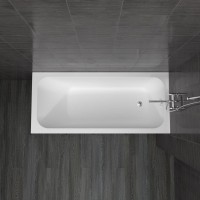 Акриловая ванна Triton Ника 180x80 см, пристенная, белая, с каркасом