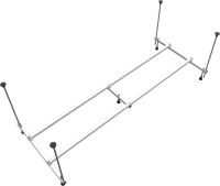Акриловая ванна Triton Ника 180x80 см, пристенная, белая, с каркасом