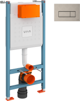 Система инсталляции для унитазов VitrA V-Fix Core 732-5800-01 с кнопкой смыва Root Square 740-2395 никель