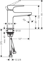Смеситель для раковины Hansgrohe Metropol 32500000 с донным клапаном Push-Open