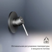 Встраиваемый смеситель для душа и ванны Damixa Scandinavian Pure 367500300 С ВНУТРЕННЕЙ ЧАСТЬЮ, черный Встраиваемый смеситель для душа и ванны Damixa Scandinavian Pure 367500300 С ВНУТРЕННЕЙ ЧАСТЬЮ, черный