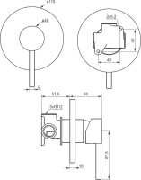 Встраиваемый смеситель для душа и ванны Damixa Scandinavian Pure 367500300 С ВНУТРЕННЕЙ ЧАСТЬЮ, черный Встраиваемый смеситель для душа и ванны Damixa Scandinavian Pure 367500300 С ВНУТРЕННЕЙ ЧАСТЬЮ, черный