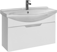 Тумба с раковиной Dreja Laguna 85 подвесная, белый глянец