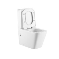Унитаз-компакт напольный Abber Rechteck AC1210T безободковый, с микролифтом, белый