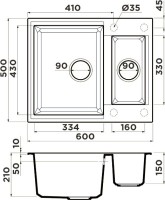 Мойка кухонная Omoikiri Sakaime 60-2-GR leningrad grey