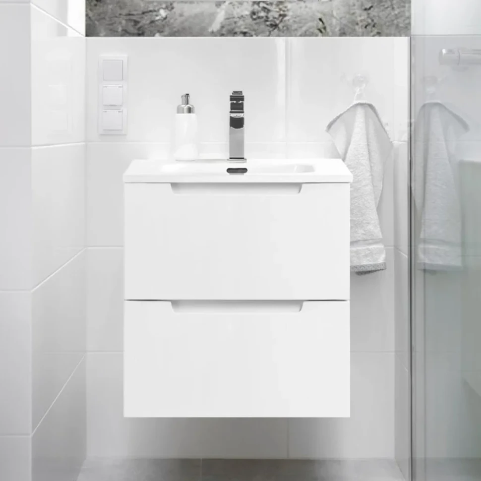 Тумба с раковиной BelBagno Etna 50 подвесная, bianco opaco