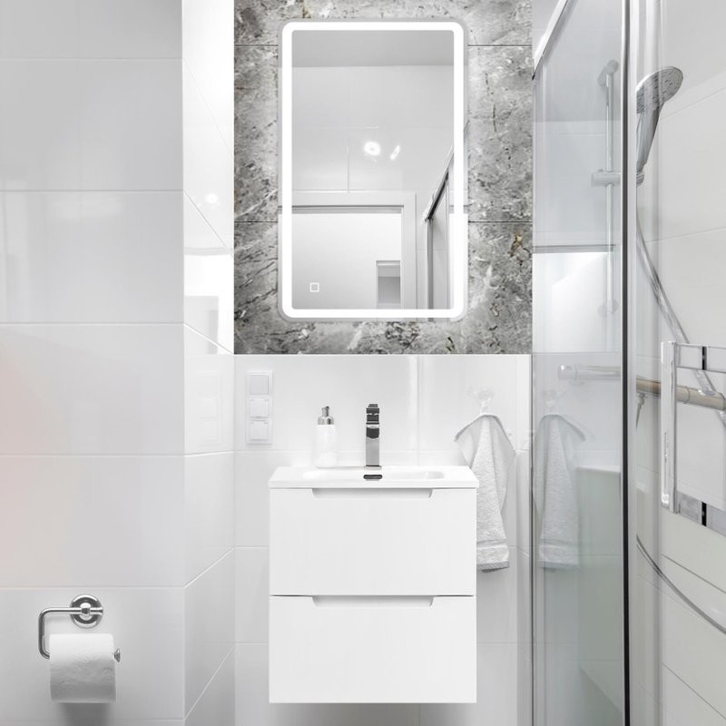 Тумба с раковиной BelBagno Etna 50 подвесная, bianco opaco