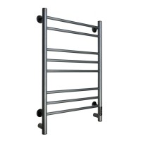 Полотенцесушитель электрический Comfysan Vita EC-8 80x55 см, подключение справа, слева, скрытое подключение справа, оружейная сталь, лесенка, из стали