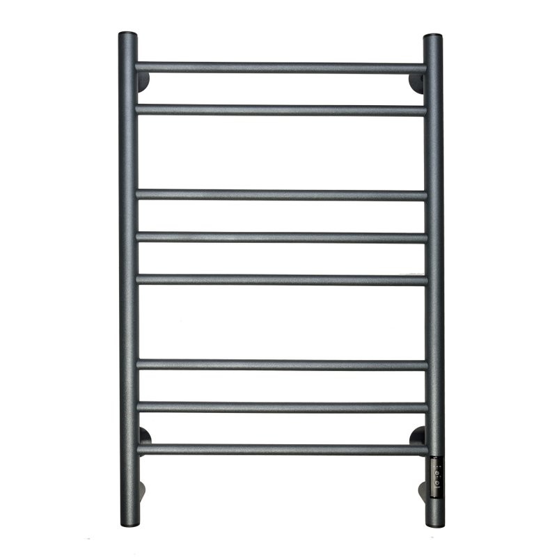 Полотенцесушитель электрический Comfysan Vita EC-8 80x55 см, подключение справа, слева, скрытое подключение справа, оружейная сталь, лесенка, из стали