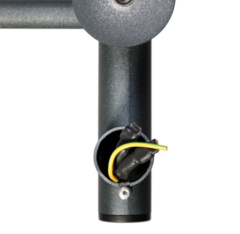 Полотенцесушитель электрический Comfysan Vita EC-8 80x55 см, подключение справа, слева, скрытое подключение справа, оружейная сталь, лесенка, из стали