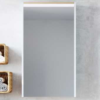 Зеркало-шкаф STWORKI Дублин 50 с подсветкой, навесное, белое, прямоугольное
