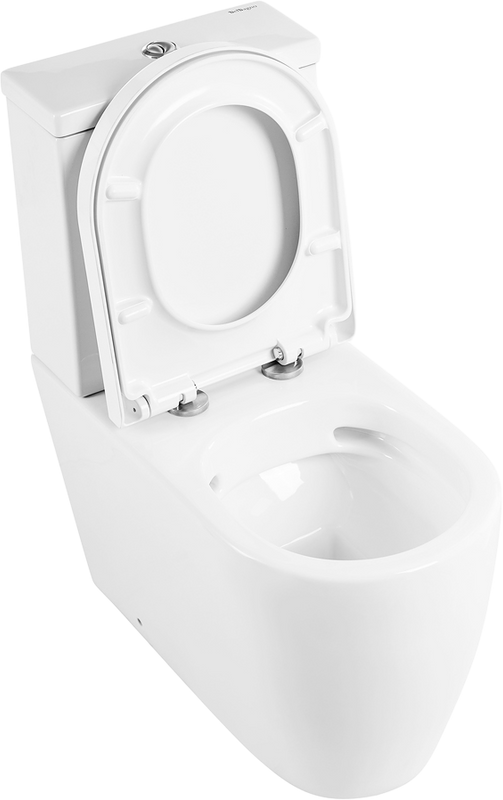 Унитаз-компакт напольный BelBagno Marino BB105CPR безободковый, крышка BB105SC с микролифтом, бачок BB105T