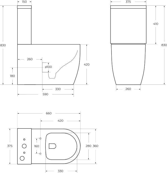 Унитаз-компакт напольный BelBagno Marino BB105CPR безободковый, крышка BB105SC с микролифтом, бачок BB105T