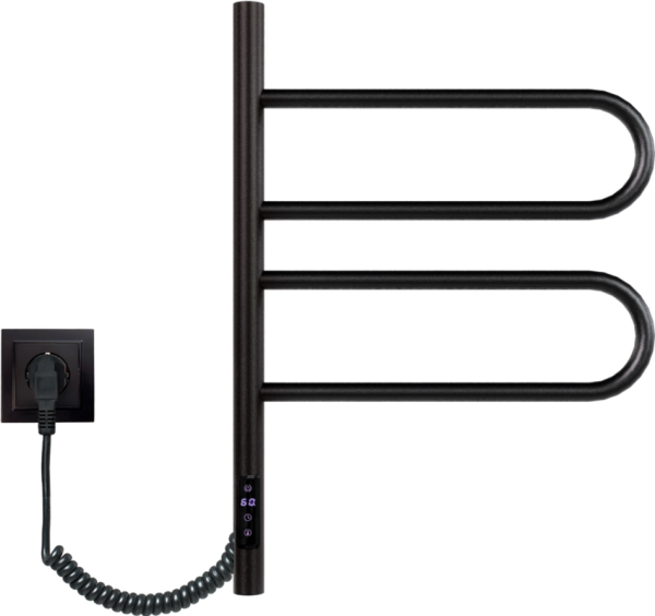 Полотенцесушитель электрический Vincea VTD-1R1CBE 44x60 черный