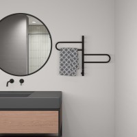 Полотенцесушитель электрический Vincea VTD-1R1CBE 44x60 черный