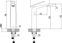 Смеситель для раковины Lemark Melange LM4909CW Смеситель для раковины Lemark Melange LM4909CW