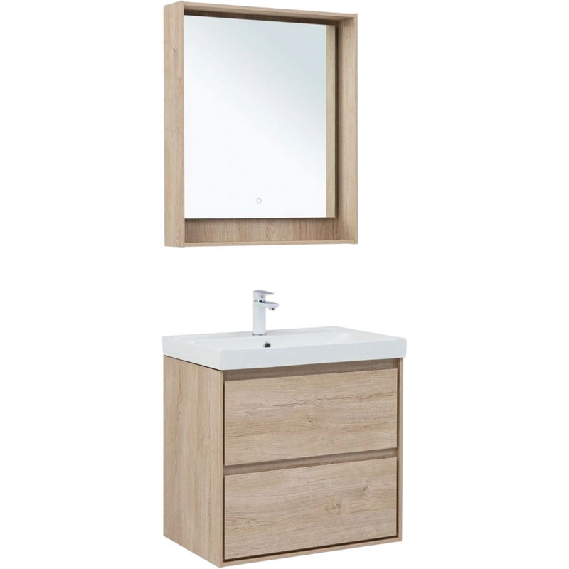 Мебель для ванной комнаты Aquanet Милан 70 подвесная, дуб светлый