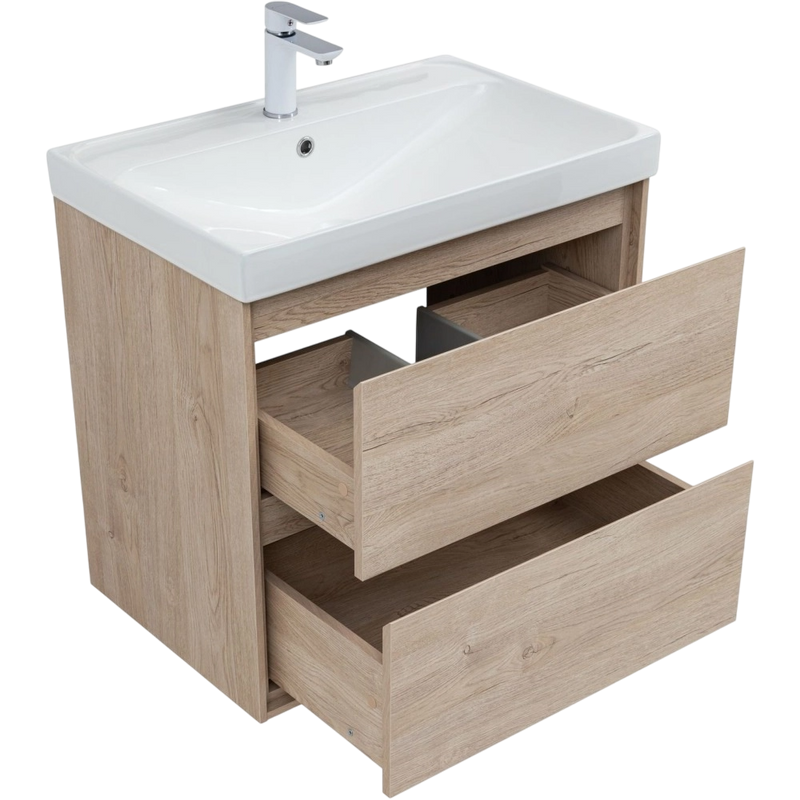 Мебель для ванной комнаты Aquanet Милан 70 подвесная, дуб светлый