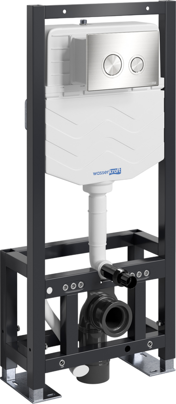 Система инсталляции для унитазов Wasserkraft Dill 61TLT.010.ME.BN01 с кнопкой смыва никель