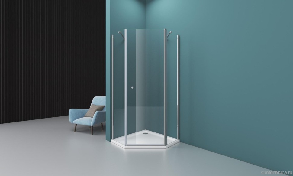 Душевой уголок BelBagno Etna P-1-90-C-Cr